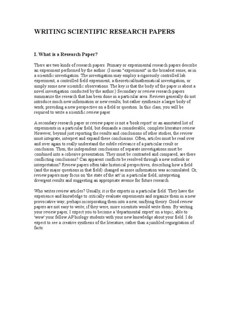 How To Write A Scientific Review Paper Science
