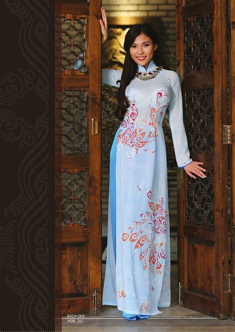 home Áo dài vải thái tuấn ao dai thai tuan fabric vt094 girls long dresses vietnamese