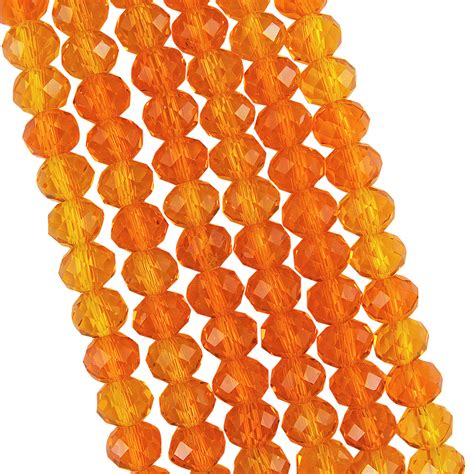 Rondelle refers to the shape of the bead. Faceted Rondelle Crystal Glass Beads 4x3mm 6x4mm 8x6mm ...