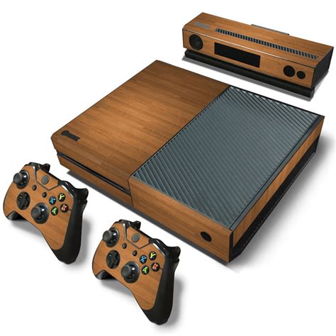 Custom Skin For Microsoft Xbox One Console Wood Grain