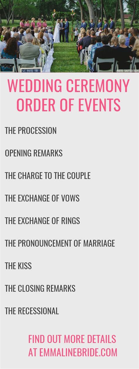 How To → Ceremony Order Of Events Emmaline Bride Order Of Wedding