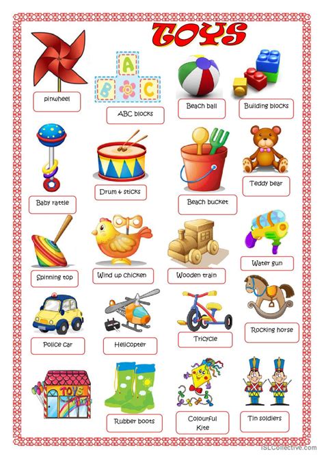 Toys Pictionary Picture Dictionary English Esl Worksheets Pdf And Doc