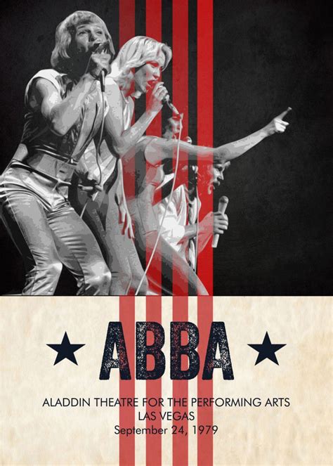 Abba Concert Poster Cartaz De Show Posteres De Música Antigos