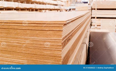 Hdf High Density Fiberboard Shop Building Materials Stock Photo