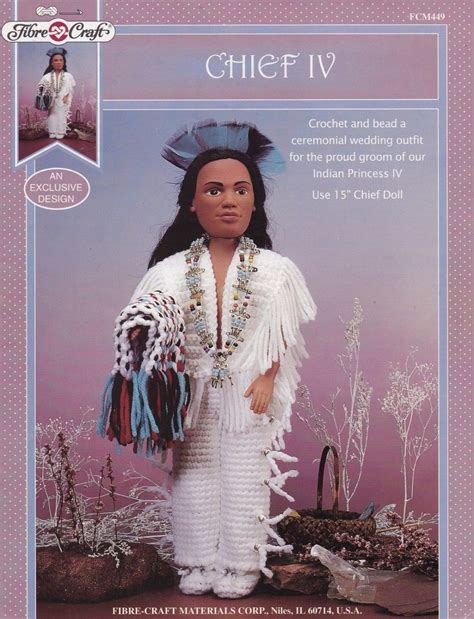Chief Iv Fibre Craft Crochet Native American Doll Clothes Pattern