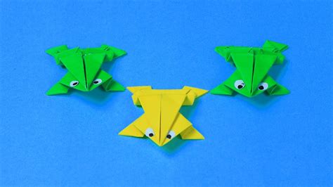 How To Make A Paper Frog That Jumps High And Far Origami Crafts For