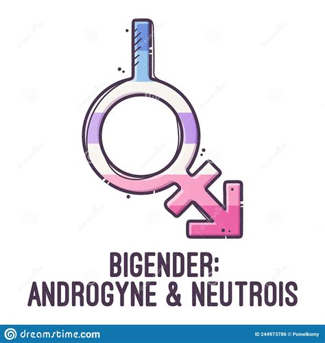 Gender Symbol Bigender Signs Of Sexual Orientation Vector Stock Vector Illustration Of