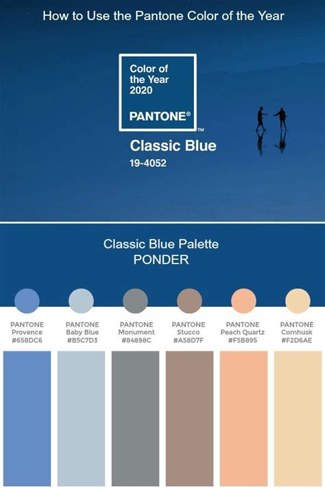 Pantone Of The Year 2020 Classic Blue Palette Ponder Color Trend