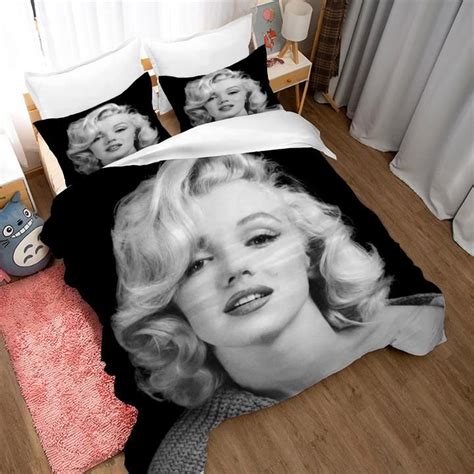 1 3d Black White Marilyn Monroe Quilt Cover Set Bedding Set Duvet Cover Jessartdecoration