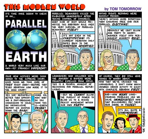 That Tom Tomorrow Guy On Twitter Things Are Going Better On Parallel Earth From September 21