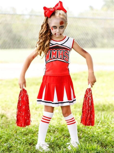 Girls Creepy Zombie Cheerleader Halloween Costume Halloween Costumes