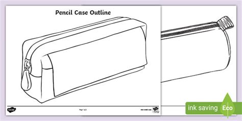 Pencil Case Outline Teacher Made