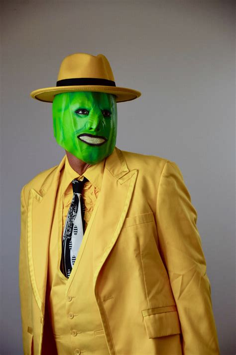 The Mask Jim Carrey Cosplay Costume Yellow Halloween Gem