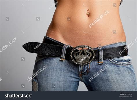 Sexy Tanned Woman Belly Shot In Studio Stock Photo Shutterstock
