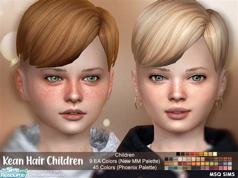 Kean Hair Children By Msqsims From Tsr • Sims 4 Downloads
