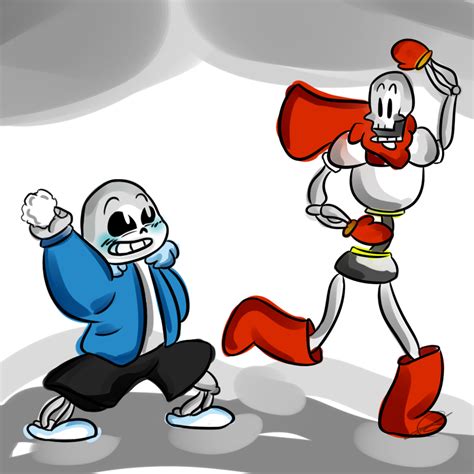 Sans And Papyrus Play In The Snow By Panthergazekitty On Deviantart