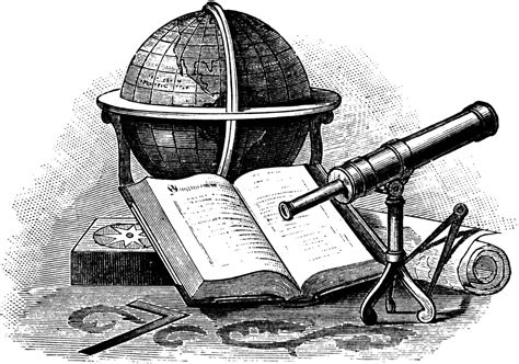 Still Life With Globe And Telescope Clipart Etc
