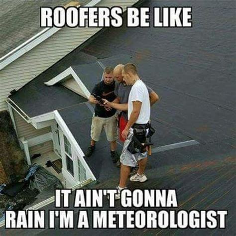 Two Men On A Roof Funny And Humorous Image