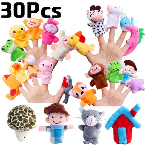 Buy Hicdaw 30 Pcs Animals Finger Puppets Toy Baby Story Puppet Toys