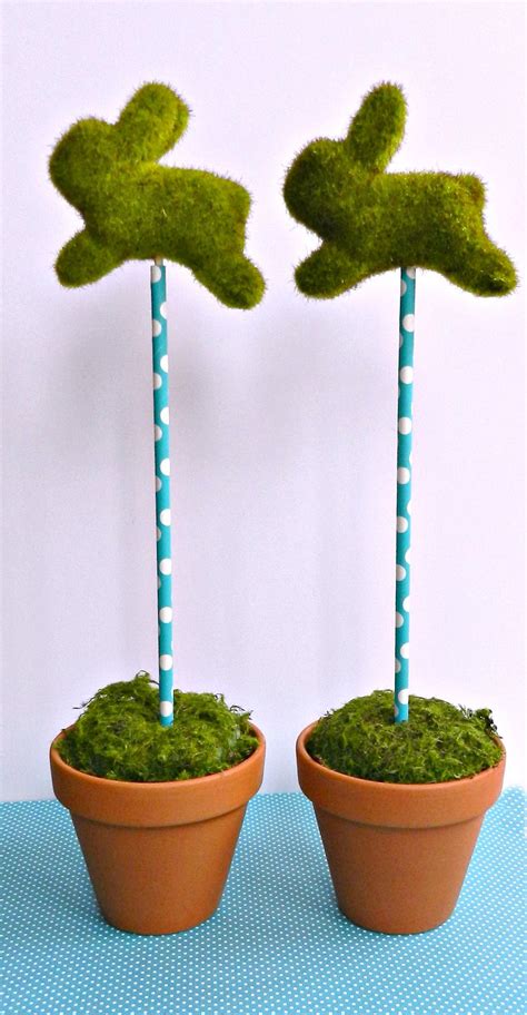 Easy Diy Bunny Topiaries Easy Diy Baby Mobile Topiary