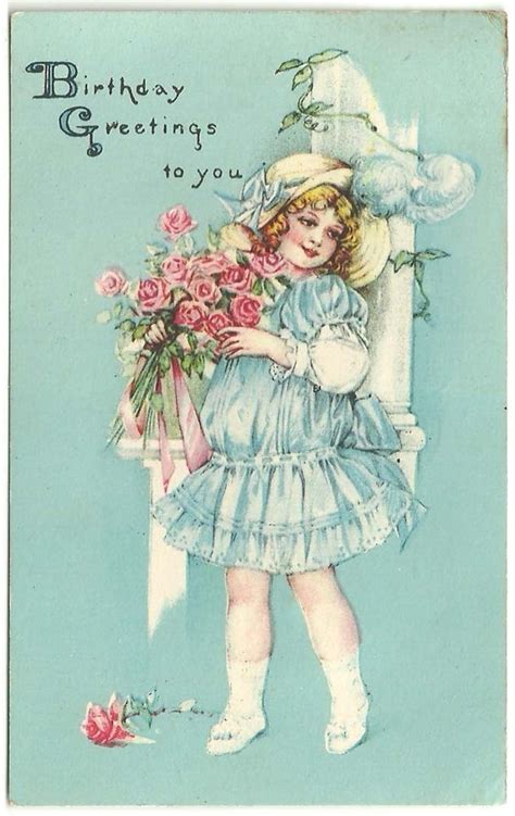Pin By Terri Brown On ღ Vintage Paper 4 ღ Postcard Birthday