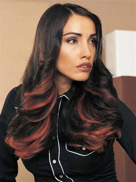 This is because dye only adds color; brown hair with red tips | Hairstyles | Hair-photo.com