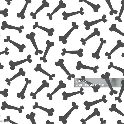 Pattern Bone Silhouette On A Transparent Background Vector Bone Zoo