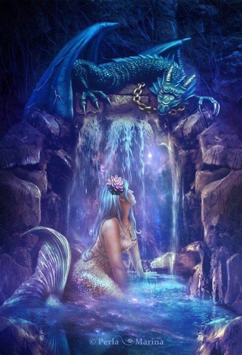 Dragon And Mermaid Sirènes Fantastiques Belle Sirène Créatures