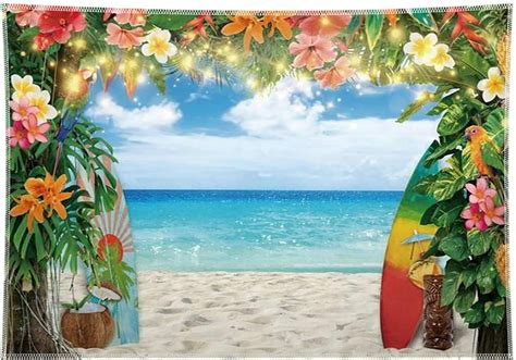 Hawaiian Luau Party Fabric Phot Backdrop And Similar Items