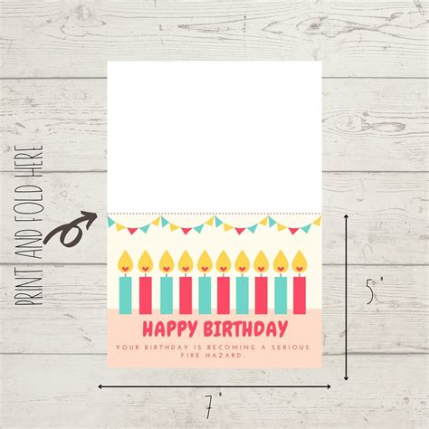 Digital Birthday Card Printable Card Digital Download Etsy