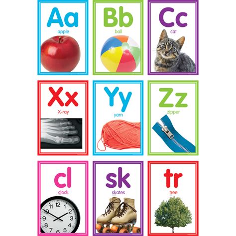 Colorful Photo Alphabet Cards Bulletin Board Inspiring Young Minds To