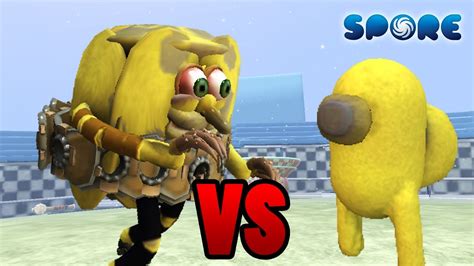 Spongebob Vs Among Us Cartoon Arena S1e2 Spore Youtube