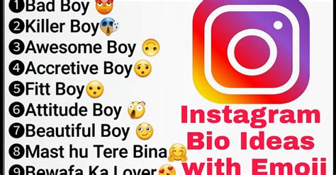 Instagram Bio Ideas With Emoji Long Bio With Emoji 👌😚