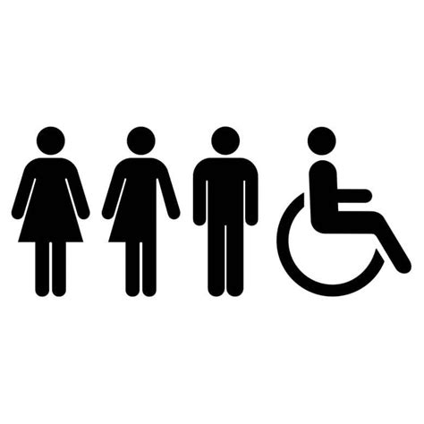 WC Symbol - Toilettenschild für verschiedene Geschlechter und