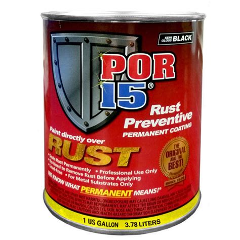 Por 15 45401 Rust Preventive Paint Semi Gloss Black Gallon R And E