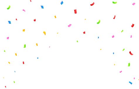 Realistic Confetti And Tinsel Falling Background Simple Multicolor
