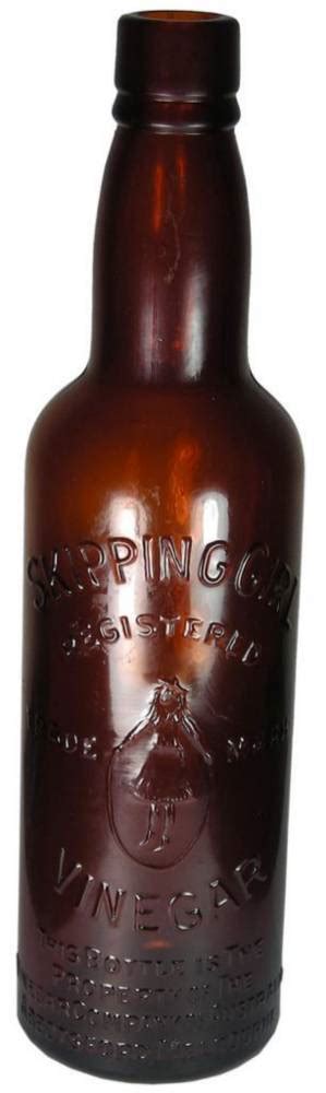 Skipping Girl Vinegar Melbourne Amber Glass Bottle Abcr Auctions