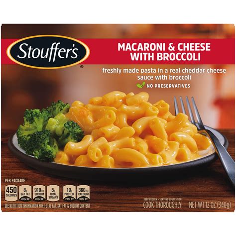 Stouffers Macaroni And Cheese With Broccoli Frozen Meal 12 Oz