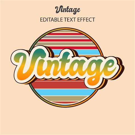 Premium Vector Retro Vintage Text Effect Editable 70s And 80s