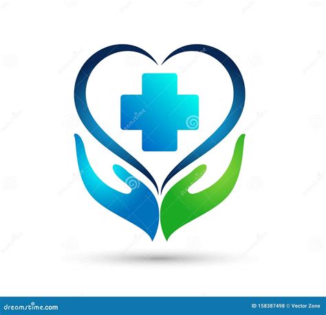 Medical Health Heart Care Clinic Healthy Life Care Logo Design Icon On