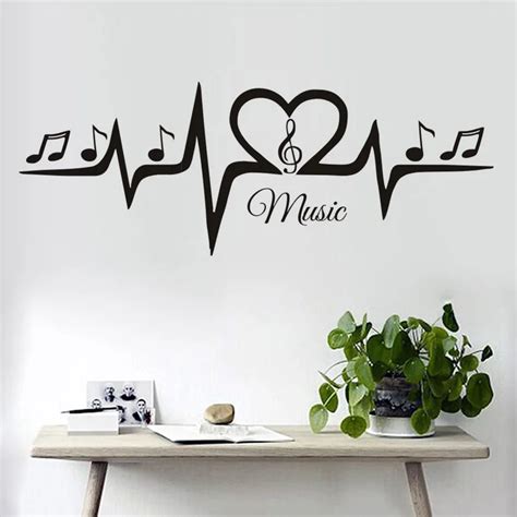 Musical Treble Clef Notes Music Wall Stickers Living Room Nursery Home