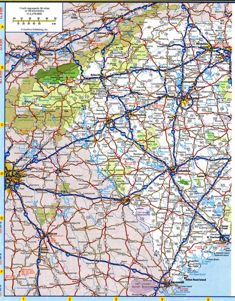 Map Of North Carolina Roads And Highwaysfree Printable Road Map Of