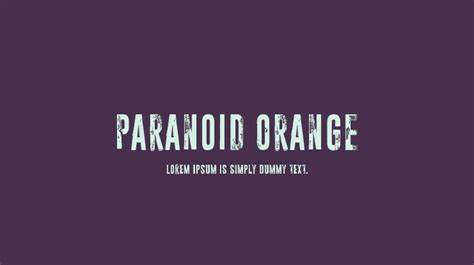 Paranoid Orange Font Download Free For Desktop And Webfont