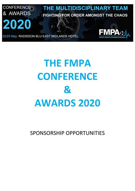 Fmpa Conference And Awards Partnership Opportunities By Football
