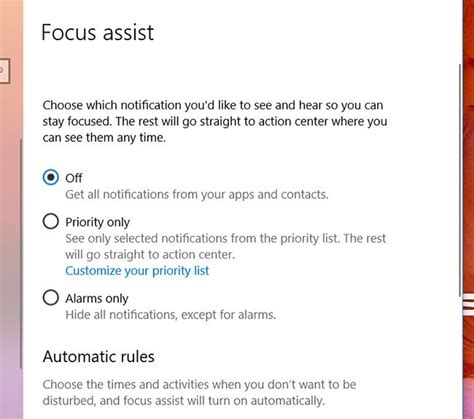 How To Turn Off Focus Assist Windows 10 Settings Solve Your Tech