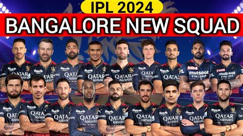IPL 2024 Royal Challengers Bangalore Full Squad RCB Full Squad 2024