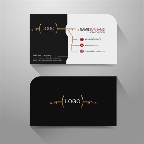 Business Name Card With Modern Circuit Design 680373 Vector Art At Vecteezy