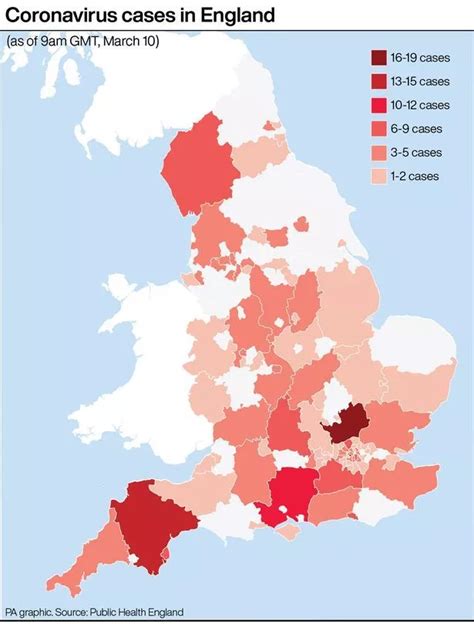 Coronavirus Map Shows How Covid 19 Is Rapidly Spreading Across England