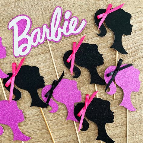 Barbie Birthday Party Cupcake Topper Etsy