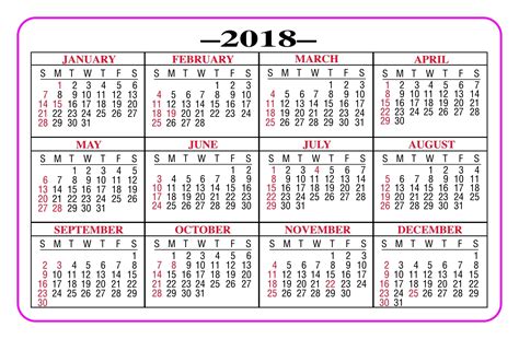 Printable Pocket Calendars